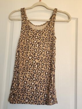 a new day Leopard Print Tank Top in Tan and Black M Euc